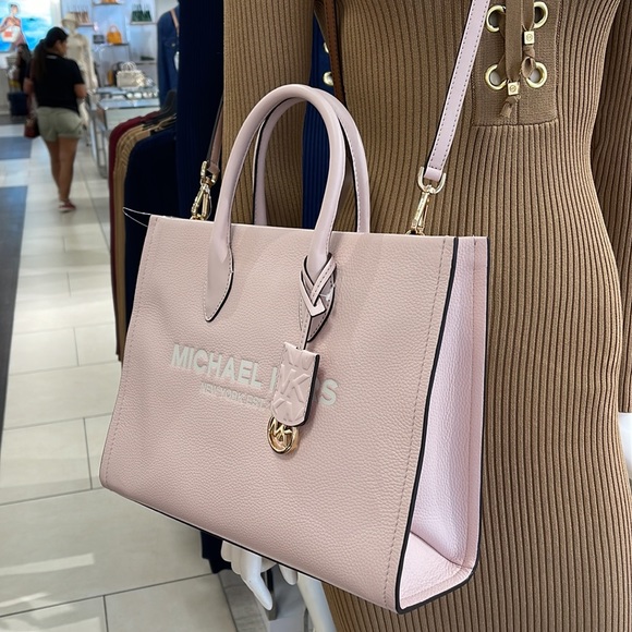 Michael Kors Bag Shoulder Bag Mirella Md Ew Tote Bag Powder Blush Multi Leather - Picture 12 of 16